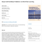 Grape Cold Hardiness Prediction via Multi-Task Learning