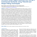 Immature Green Apple Detection and Sizing in Commercial Orchards using YOLOv8 and Shape Fitting Techniques