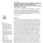 Identifying agricultural consumptive-use patterns to support adaptive water management in California’s Santa Clara Valley via remote sensing and machine learning